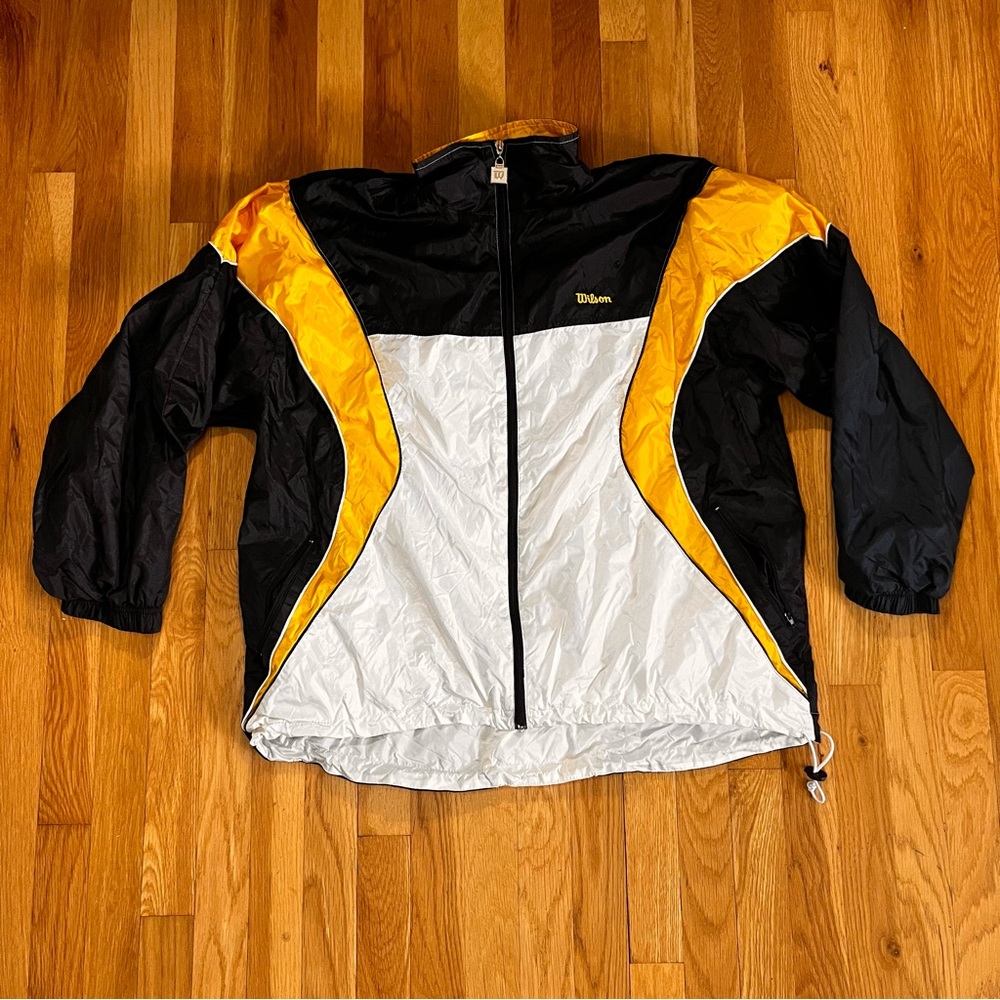 Vintage Wilson Black and Yellow Windbreaker